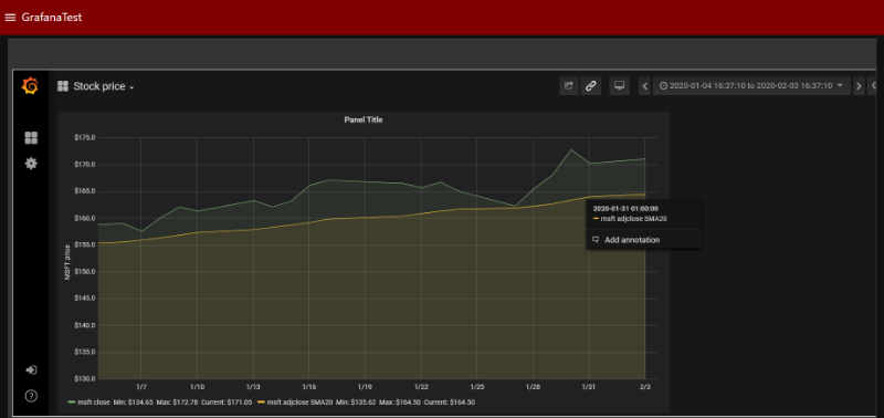 How to use Alpha Vantage, PostgreSQL and Grafana to display stock prices in Node-RED